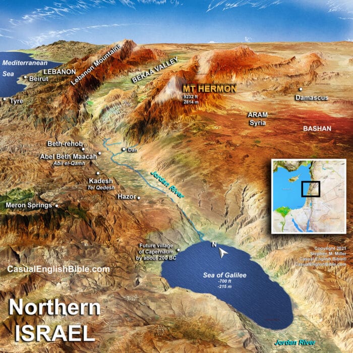 3D Bible map of cities in Northern Israel during the time of King David. For the Casual English Bible. 3D Bible map of cities in Northern Israel during the time of King David. For the Casual English Bible.