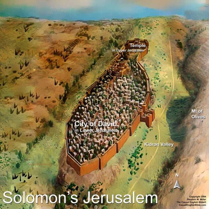 3d map of City of David and Solomon's Jerusalem. For the Casual English Bible.