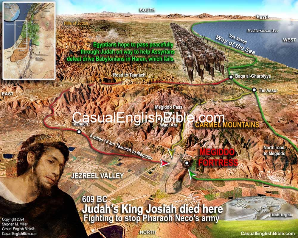 3D Bible may of King Josiah's Battle of Megiddo against Egyptians 3D Bible may of King Josiah's Battle of Megiddo against Egyptians