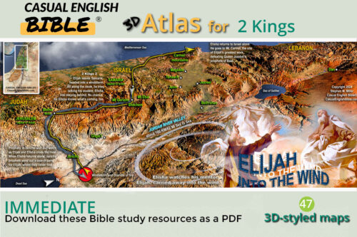 Product art for 2 Kings 3D Bible maps for the Casual English Bible