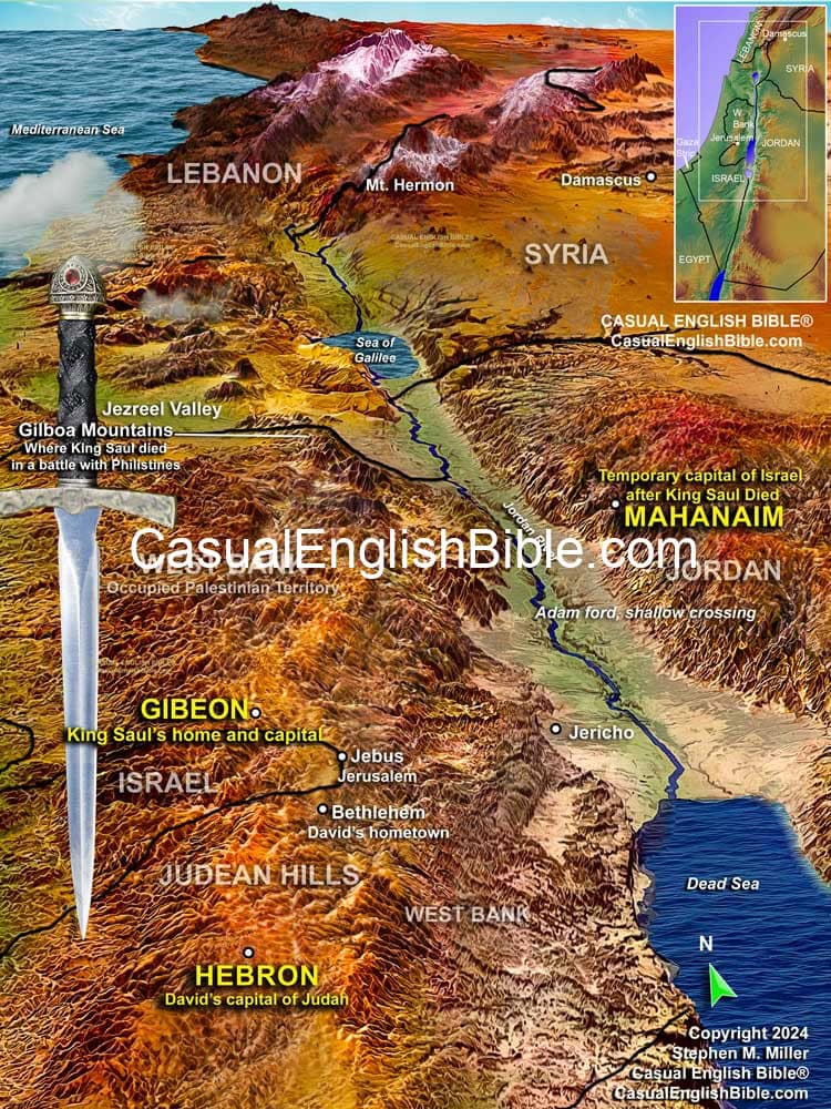 Map of Hebron in the time of King David Map of Hebron in the time of King David