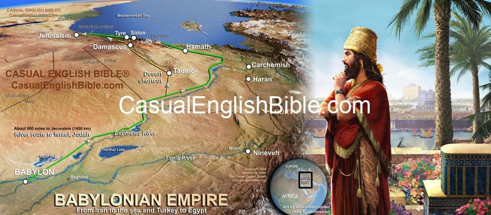 Daniel Maps Daniel 4 - Nebuchadnezzar goes grass-eating madCasual English Bible