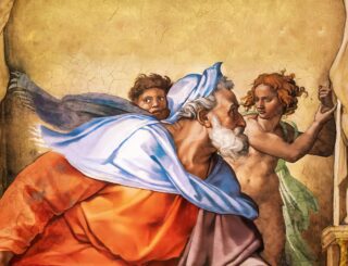 Ezekiel painting based on Michelangelo's work