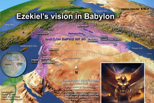 Map of Chebar Canal in Babylon Empire by Stephen M. Miller, Casual English Bible
