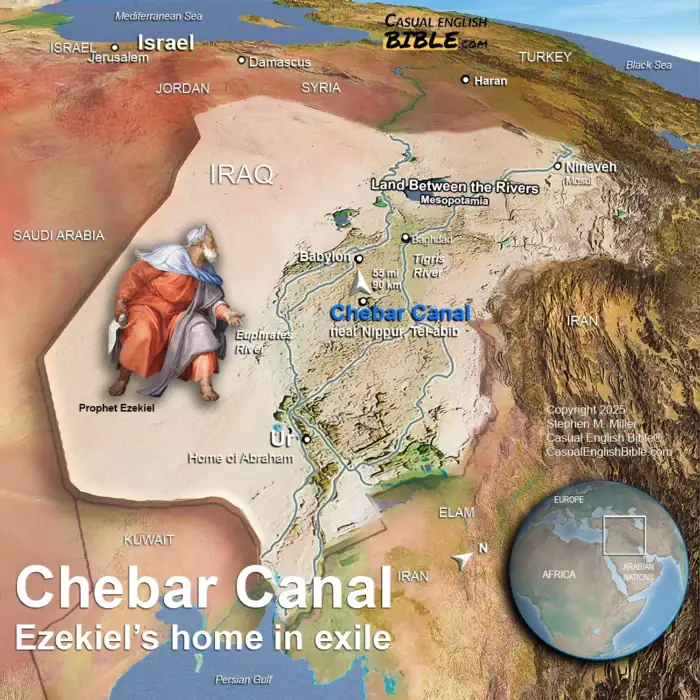 Map of Chebar Canal for Casual English Bible by Stephen M. Miller Map of Chebar Canal for Casual English Bible by Stephen M. Miller