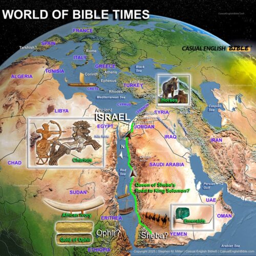Map of the Bible world for the Casual English Bible by Stephen M. Miller