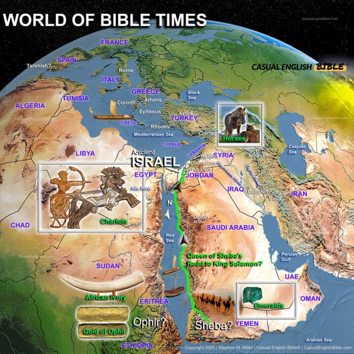 Map of the Bible world for the Casual English Bible by Stephen M. Miller Map of the Bible world for the Casual English Bible by Stephen M. Miller