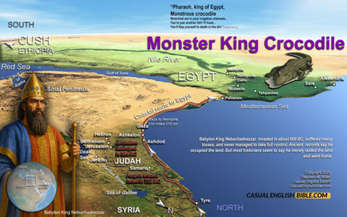 Map of Babylonian invasion of Egypt