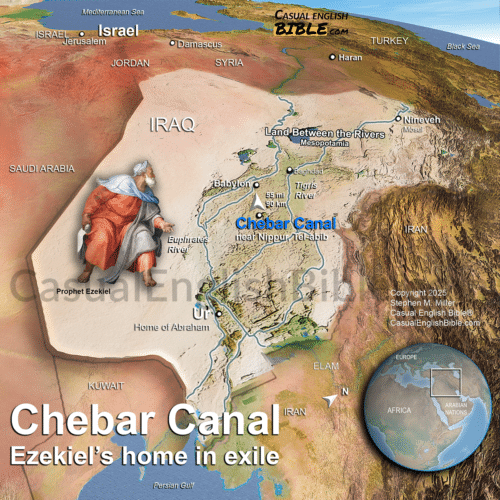 Map of Chebar canal for Casual English Bible