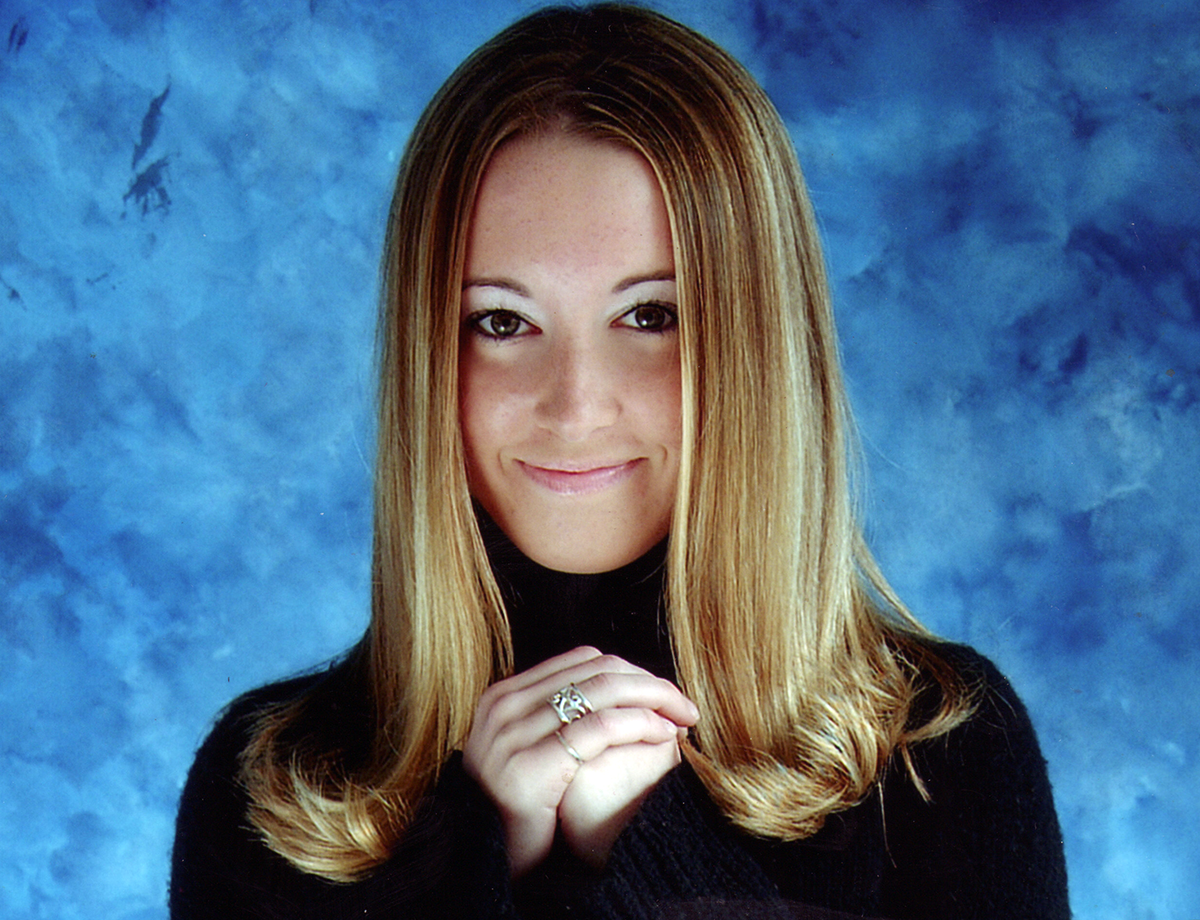 Rebecca, daughter of Stephen M. Miller, in a high school graduation portrait in 2003.