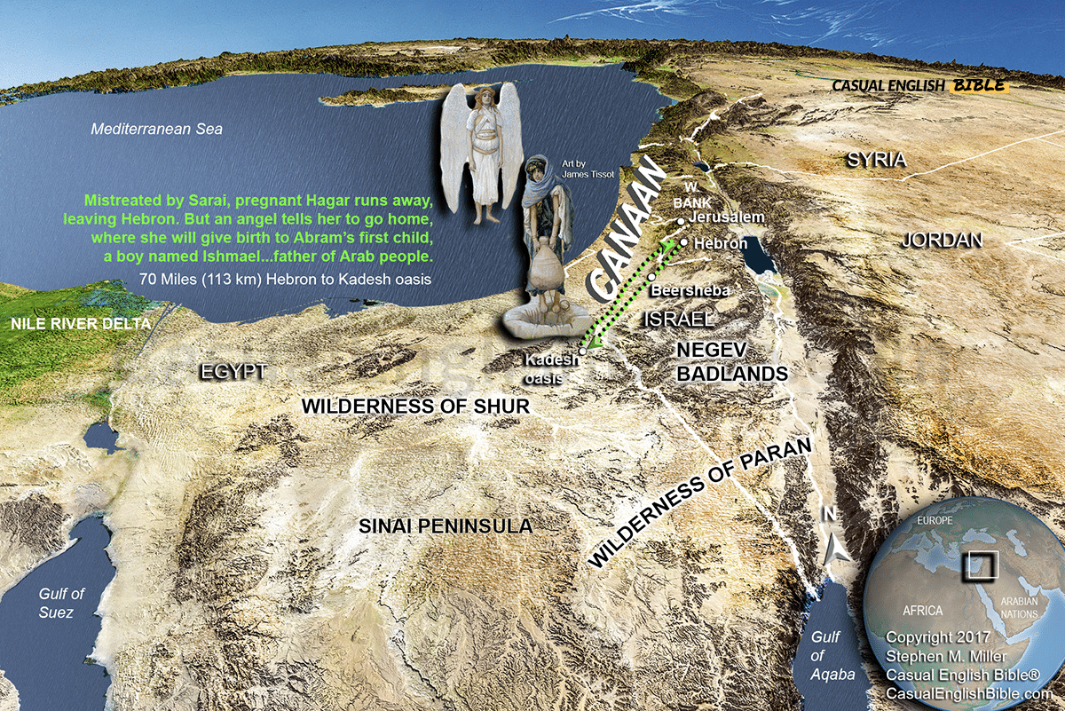 genesis 16 southern Israel oasis 1200px