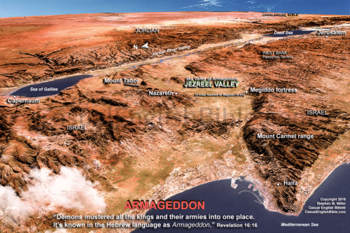 3 map of the Jezreel Valley also known as the Valley of Armageddon. Created for the Casual English Bible