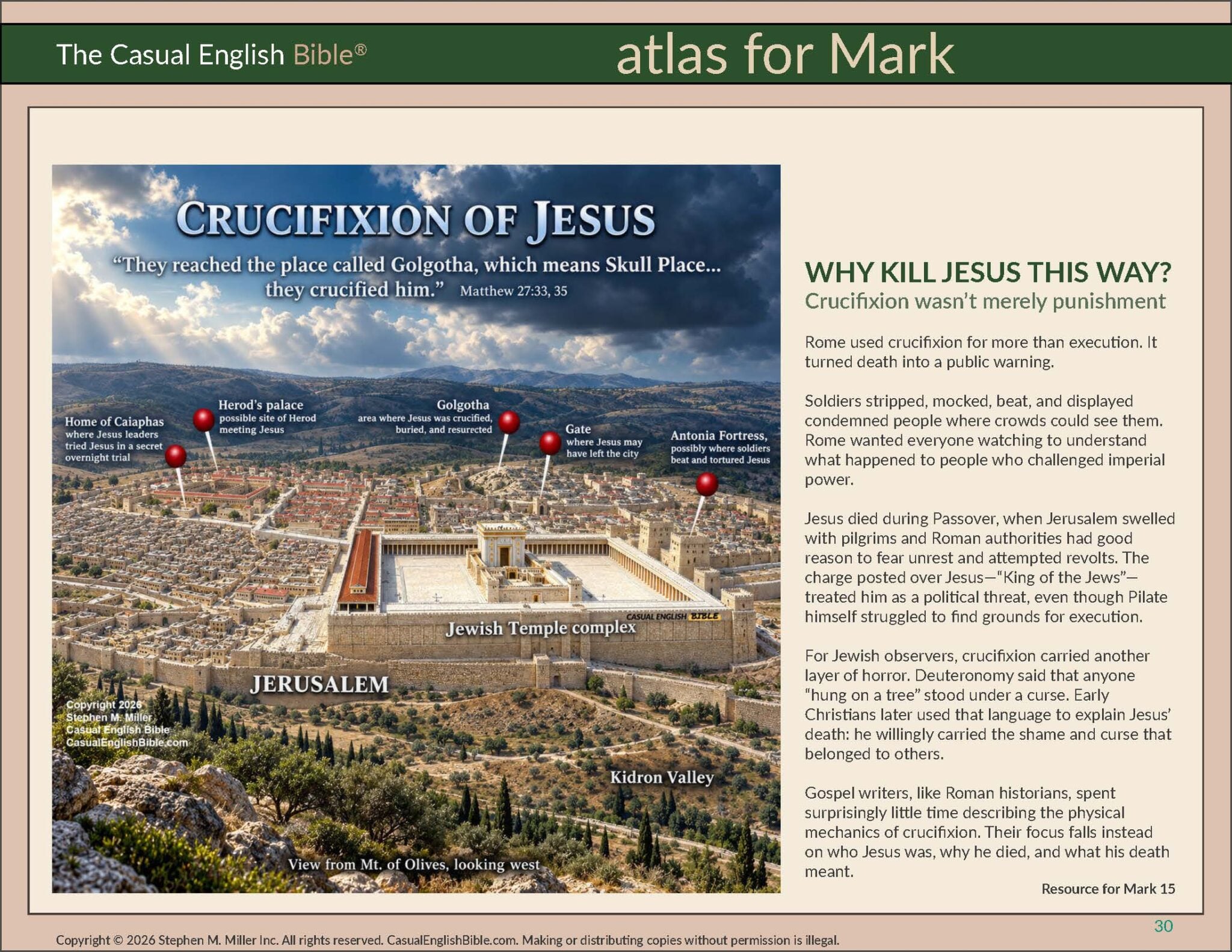 A page from the Atlas for Mark, The Casual English Bible. mark-atlas-new-format-9-4-2026-mobile_Page_30